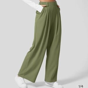 Halara pocket wide leg work pants size LT